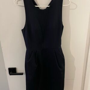 Club Monaco Textured Blue Mini Dress